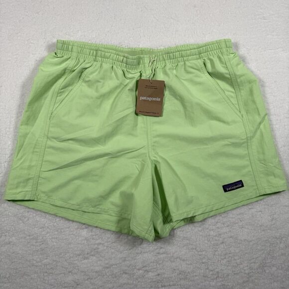 Patagonia Baggies Shorts Womens Medium Salamander Green Nylon Drawstring 5" - Picture 1 of 14